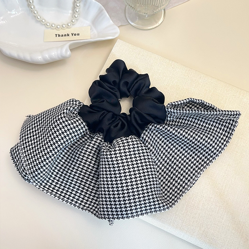 Elastic pentru coadă de cal, din material textil, lucrat manual, toamnă 2024, stil japonez-coreean, proaspăt și dulce.