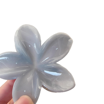 Clips de păr cu floare Plumeria, din plastic/rășină, electroplating, accesorii pentru cap pentru femei