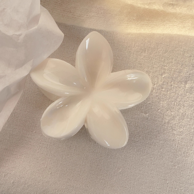 Clips de păr cu floare Plumeria, din plastic/rășină, electroplating, accesorii pentru cap pentru femei