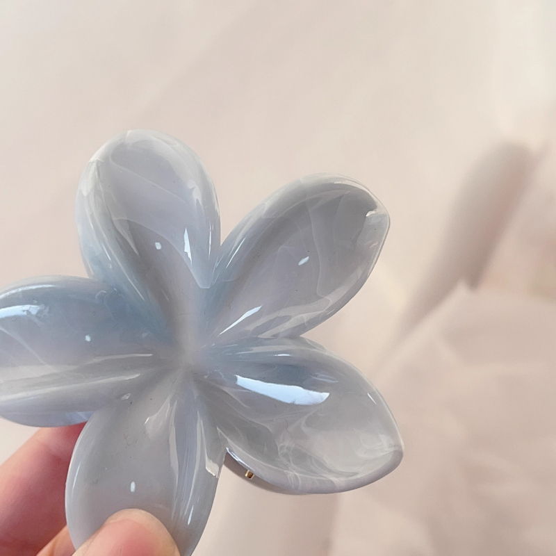 Clips de păr cu floare Plumeria, din plastic/rășină, electroplating, accesorii pentru cap pentru femei