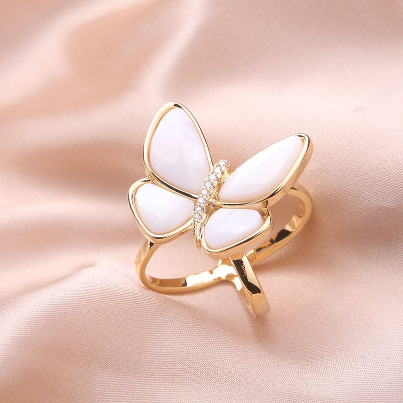 Шалова закопчалка с черупков дизайн във форма на пеперуда, електроплакирана, елегантен аксесоар за жени с изкуствени камъни