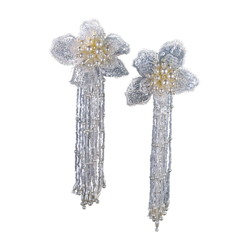 Νυφικό σετ κεφαλής με μαργαριτάρια και φούντα-τσιμπιδάκι για τα μαλλιά — χειροποίητο, κράμα ψευδάργυρου, στιλ Ins, μάρκα Xuan yan