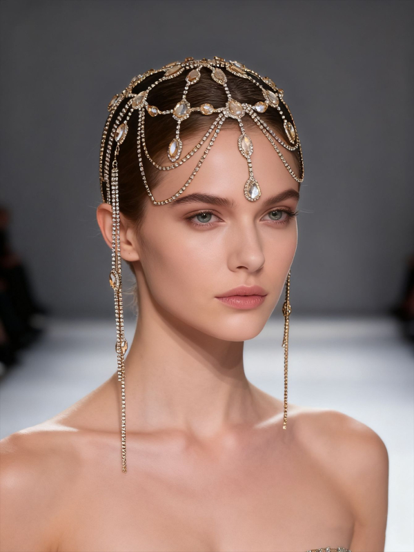 Otsaesises kett teemant-tasseliiga, sulam, käsitöö, Tl009, bränd Tuan Ming