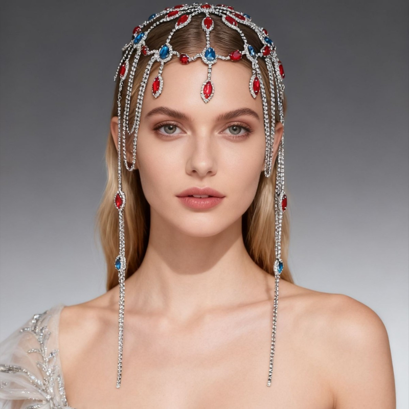 Otsaesises kett teemant-tasseliiga, sulam, käsitöö, Tl009, bränd Tuan Ming