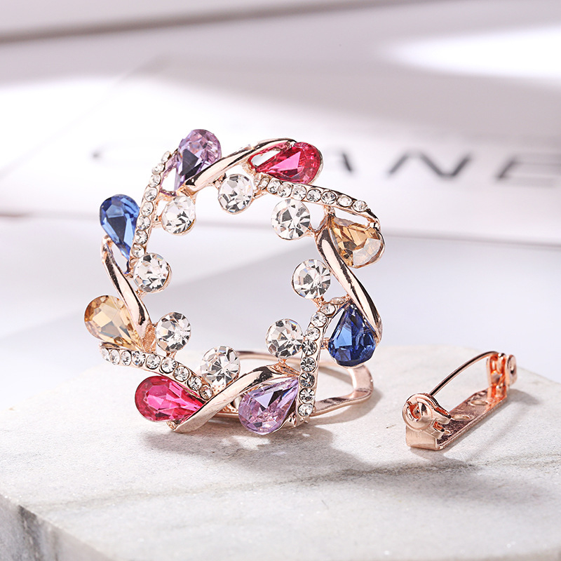 Брошка в корейски стил, алуминиева сплав, електроплатирана, двойна употреба, за жени