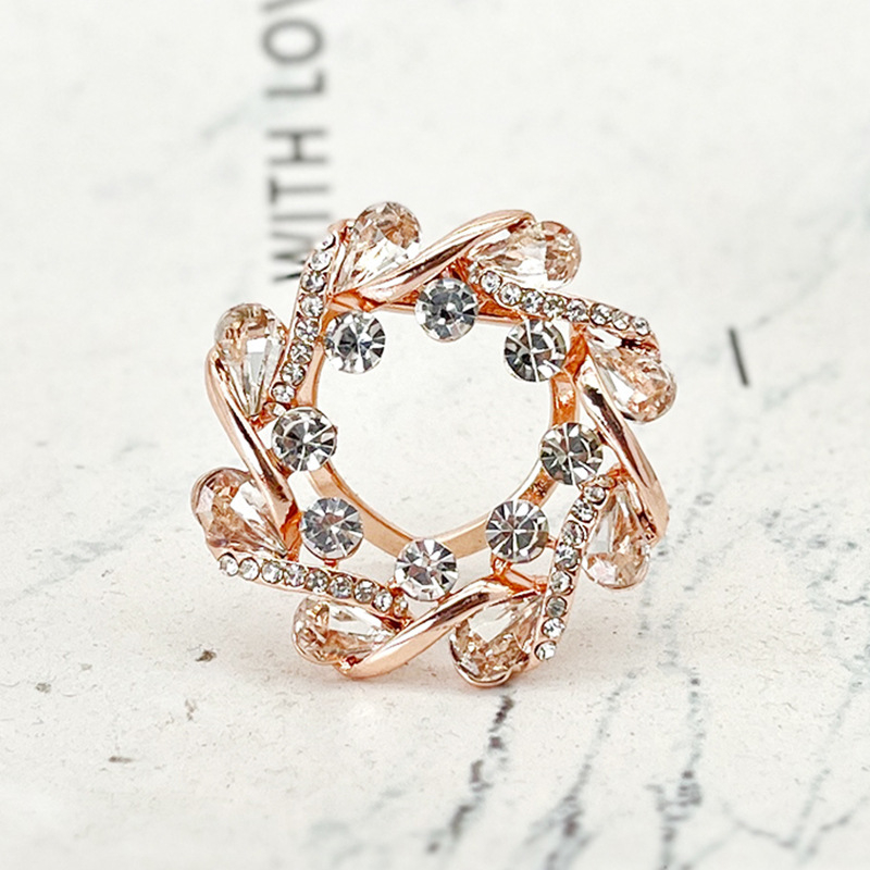 Брошка в корейски стил, алуминиева сплав, електроплатирана, двойна употреба, за жени