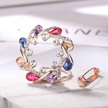 Сплавна брошка в корейски стил, електроплакиране, двойна употреба, за жени