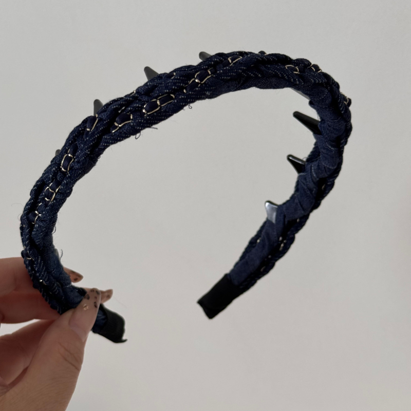 Clips de păr cu lanț înfășurat, stil coreean, realizat manual, clemă prindere, materiale mixte