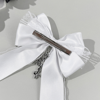 Clamă de păr cu fundă din panglică – gotic, lucrat manual, pentru femei (Material: panglică; Stil: fundă gotică; Manual; Origine: Jinhua)