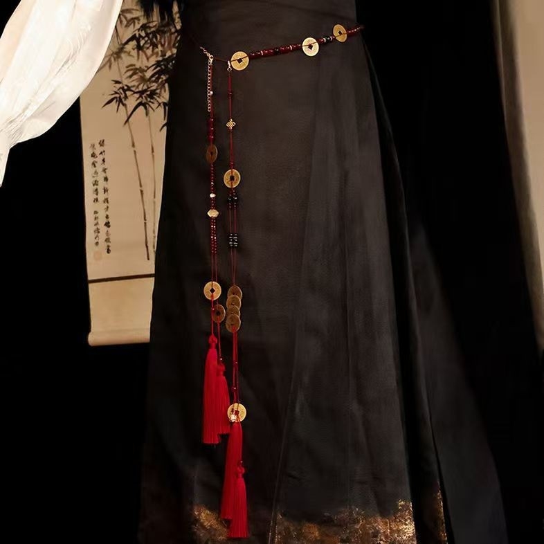 Centură metalică pentru Hanfu, stil național, unisex, personalizabilă, lansare iarna 2025