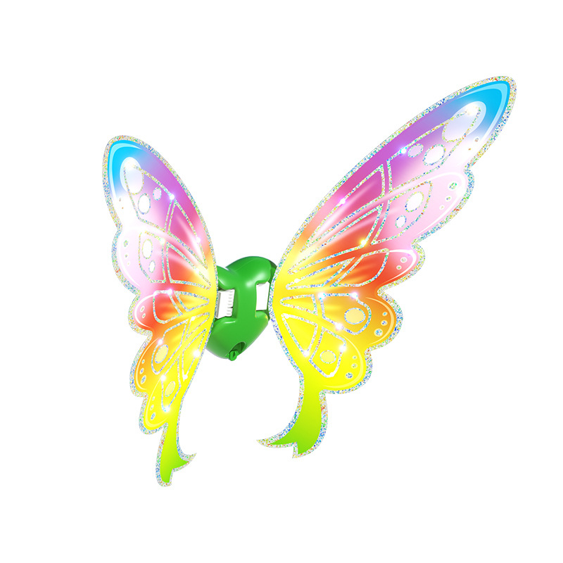 Elektriskā gaismas tauriņa eņģeļu spārni ar automātisku šūpošanās funkciju, ABS plastmasa, krāsains iepakojums, vecuma grupai 4–6 gadi