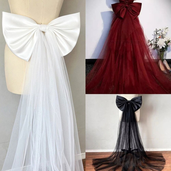 Accesorii pentru rochie de seară: detaliu spate din tul cu plasă, nasture cu funda, fir, cod 256111, primăvara 2025, versatil