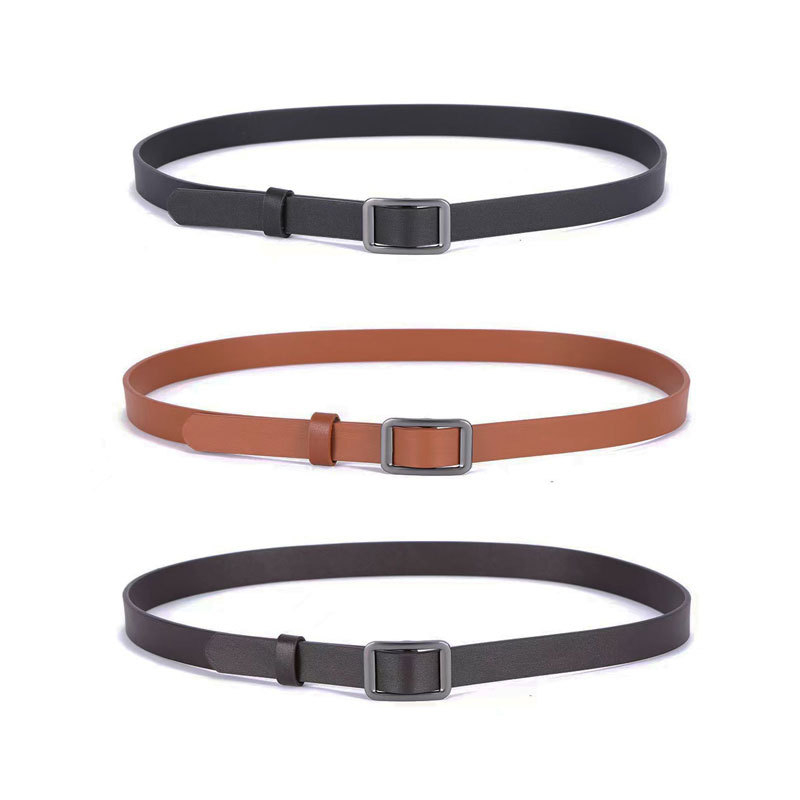 Pojas bez rupa s glatkom metalnom kopčom (Materijal: imitirana koža; Materijal kopče: legura; Tip kopče: glatka kopča; Širina: 2-4 cm; Elektropliranje)