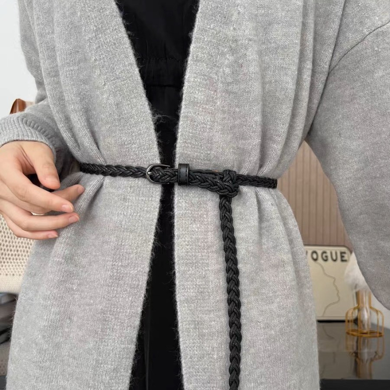 Vintage tkan remen od voskanog užeta za žene, tan dekorativni remen za haljine i casual hlače, etnički stil