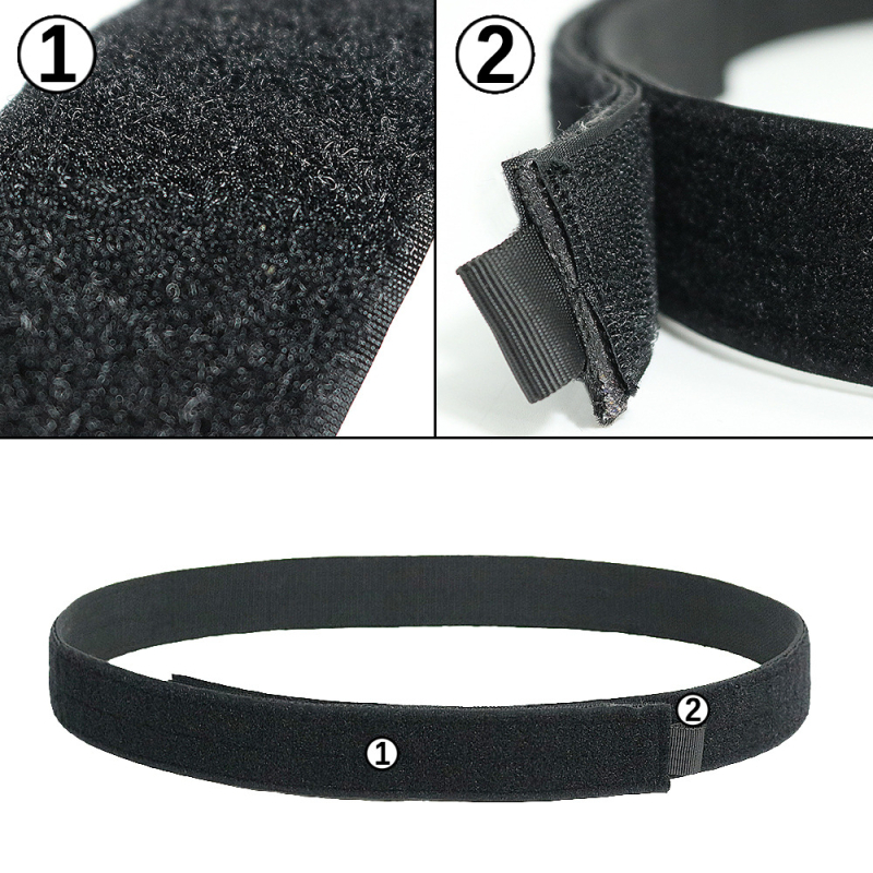 Taktički unutarnji pojas s Velcro zatvaračem, unisex, podesiv, širina 2-4 cm, tkanom kopčom, ručno pleteni završetak