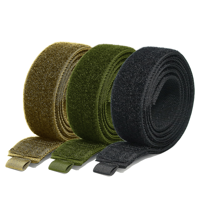 Taktički unutarnji pojas s Velcro zatvaračem, unisex, podesiv, širina 2-4 cm, tkanom kopčom, ručno pleteni završetak
