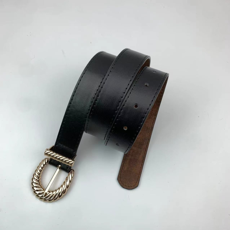 Unisex retro pojas s kružnom kopčom na pin, PU koža, kopča od legure