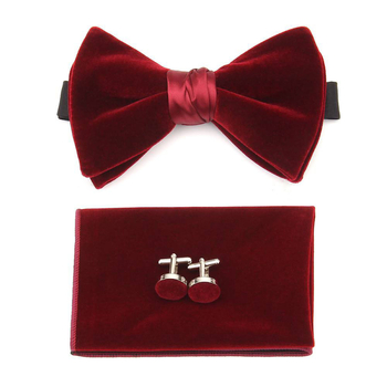 Férfi csokornyakkendő kettős rétegű textúrával, imitált kézi kötés, zsebkendővel, poliészter, koreai stílusú sík fejű