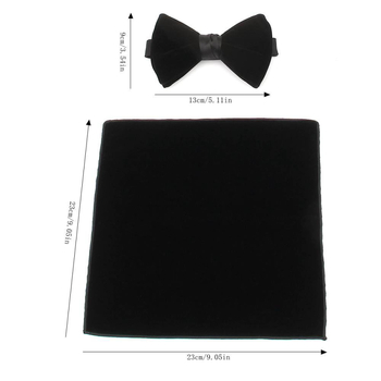 Férfi csokornyakkendő kettős rétegű textúrával, imitált kézi kötés, zsebkendővel, poliészter, koreai stílusú sík fejű