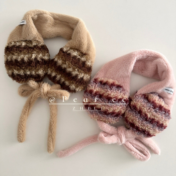 Plišani zaštitnici za uši u korejskom stilu, s vezivanjem, topli zimi, za žene