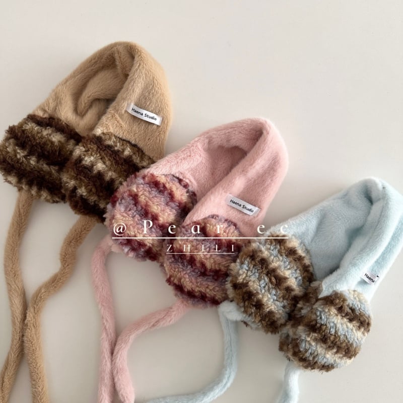 Plišani zaštitnici za uši u korejskom stilu, s vezivanjem, topli zimi, za žene