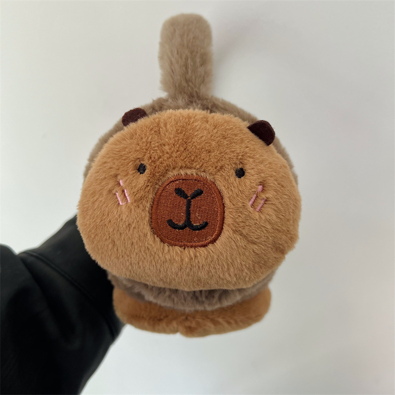 Capibara pliš zaštićnici za uši, zimska toplina, unisex odraslih, crtani dizajn