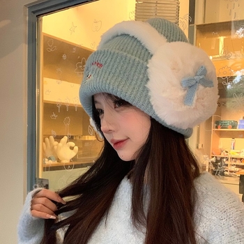 Zaštitnici za uši - uzorak mašne, pliš materijal, topli, unisex, odrasli