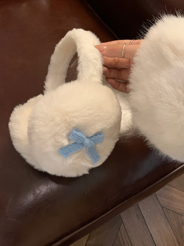 Zaštitnici za uši - uzorak mašne, pliš materijal, topli, unisex, odrasli