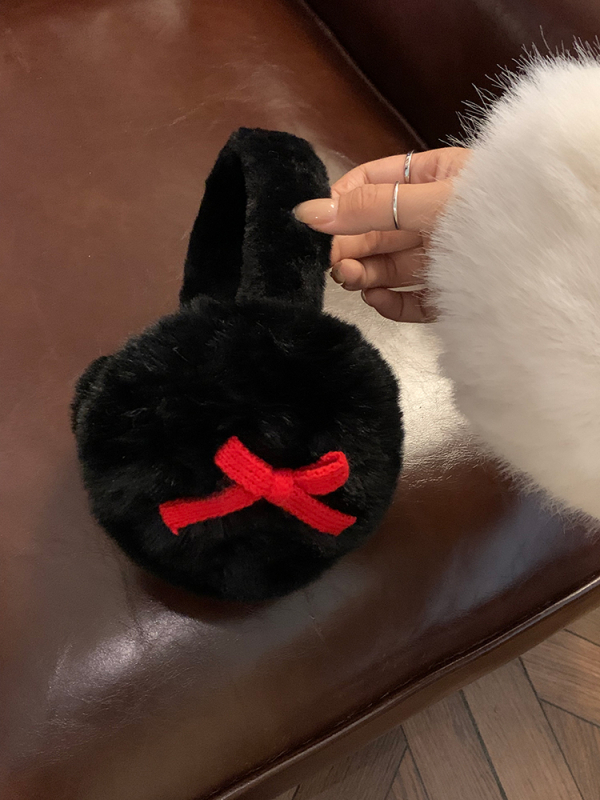 Zaštitnici za uši - uzorak mašne, pliš materijal, topli, unisex, odrasli