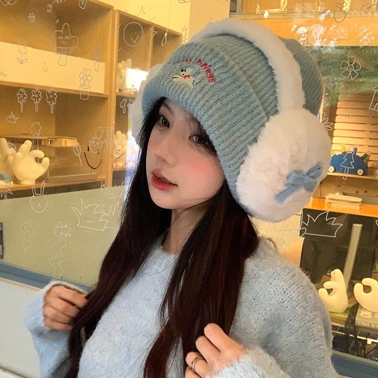 Zaštitnici za uši - uzorak mašne, pliš materijal, topli, unisex, odrasli