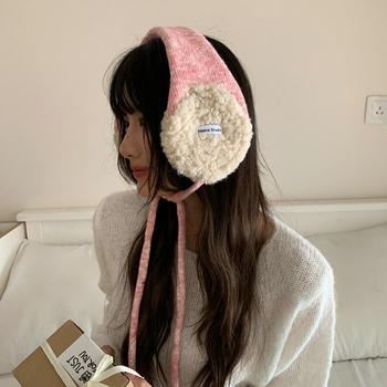Ženske zimske ušne topline s trakicom, osnovni stil, toplina