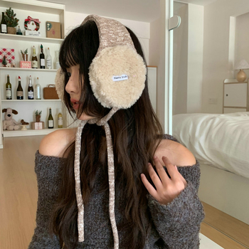 Ženske zimske ušne topline s trakicom, osnovni stil, toplina