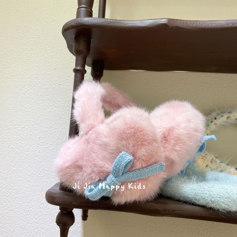 Dječji plišani zaštitnici za uši s mašnicom, jesen-zima, otporni na vjetar, topli, za vanjsku uporabu