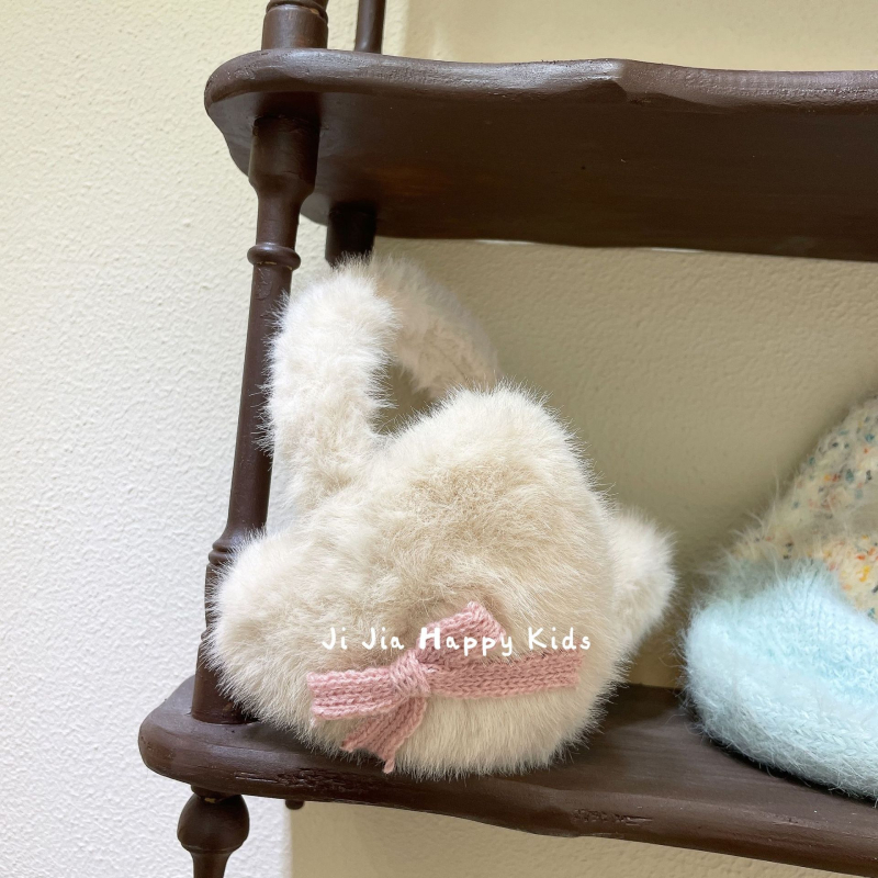 Dječji plišani zaštitnici za uši s mašnicom, jesen-zima, otporni na vjetar, topli, za vanjsku uporabu