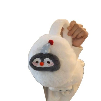 Plišane ušne maskice za žene – sklopive, zadržavaju toplinu, crtić uzorak, zima 2025