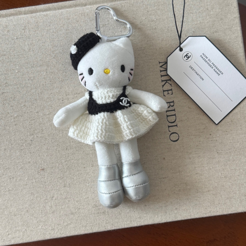 Kulcstartó medál - Kézzel készített aranyos hosszú lábú KT, pöttyös szoknya, táska dísz, Modern művészet stílus, Anyag: Egyéb, Márka: Egyéb