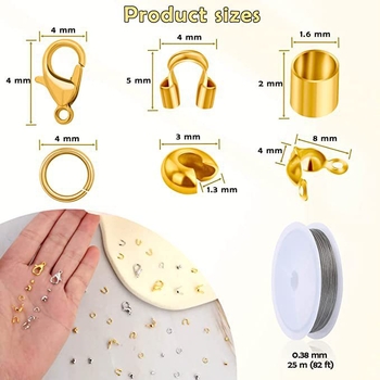Set pribora za izradu nakita DIY – metalni komponente, ljeto 2024, stil: bez jasnog stila
