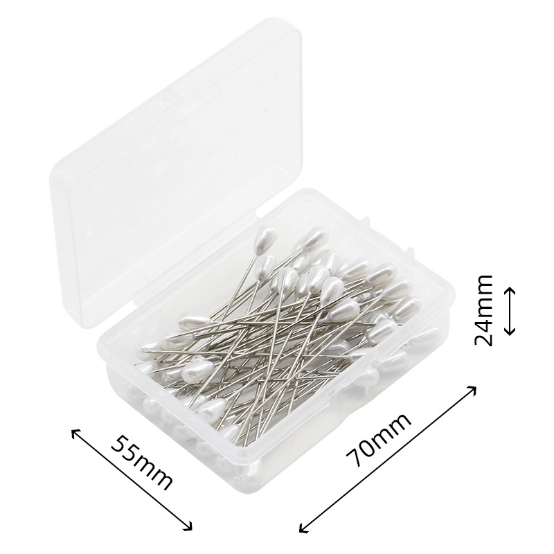 Vízcsepp gyöngy tű pin, nikkelezett bevonat — Huidie, eredet Jiangsu, 360 darab, 52 g, stílus: egyszerű, könnyű luxus