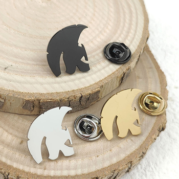 Брошка Спартан от неръждаема стомана, марка KATARIAN, форма карикатурни персонажи, електропокритие, памет/ украса/ подарък