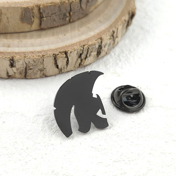 Брошка Спартан от неръждаема стомана, марка KATARIAN, форма карикатурни персонажи, електропокритие, памет/ украса/ подарък