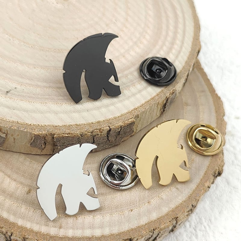 Брошка Спартан от неръждаема стомана, марка KATARIAN, форма карикатурни персонажи, електропокритие, памет/ украса/ подарък