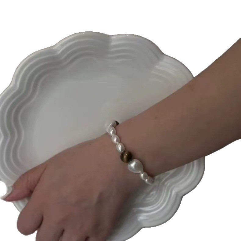 Rézötvözetből készült nyaklánc tigriszem gyöngyökkel, geometriai forma, gravírozott medál, gyöngysor lánc, nőknek, középkori retro stílus