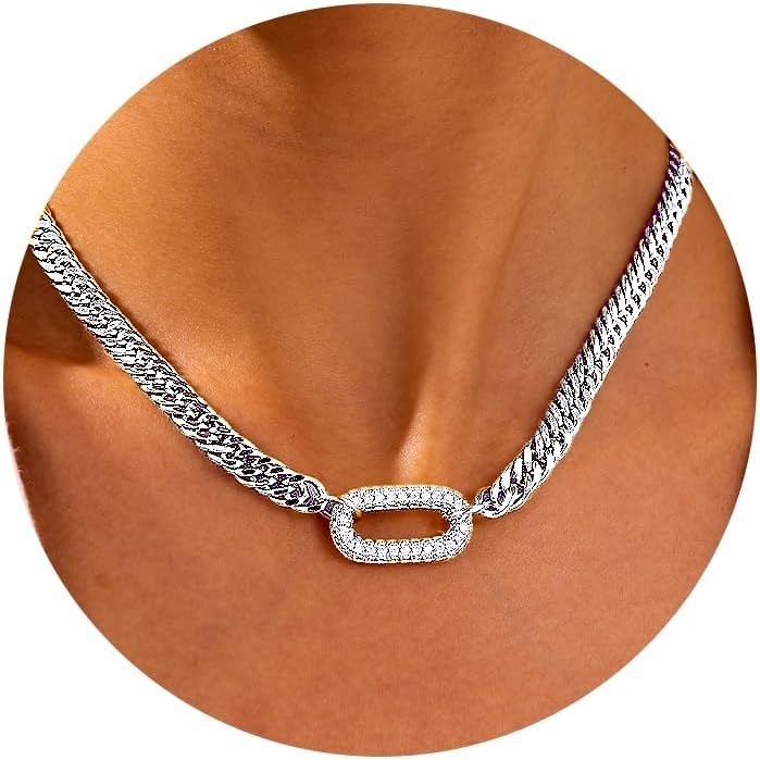 Geometriai réz cirkónium nyaklánc kubai lánccal, gyémántos megmunkálású medál, uniszex