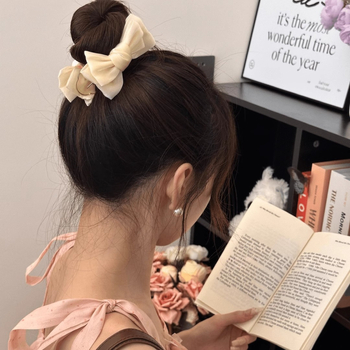 Κλιπ μαλλιών με φιόγκο για κότσο - Χειροποίητο Twist Clip, ύφασμα, εργαλείο updo για γυναίκες