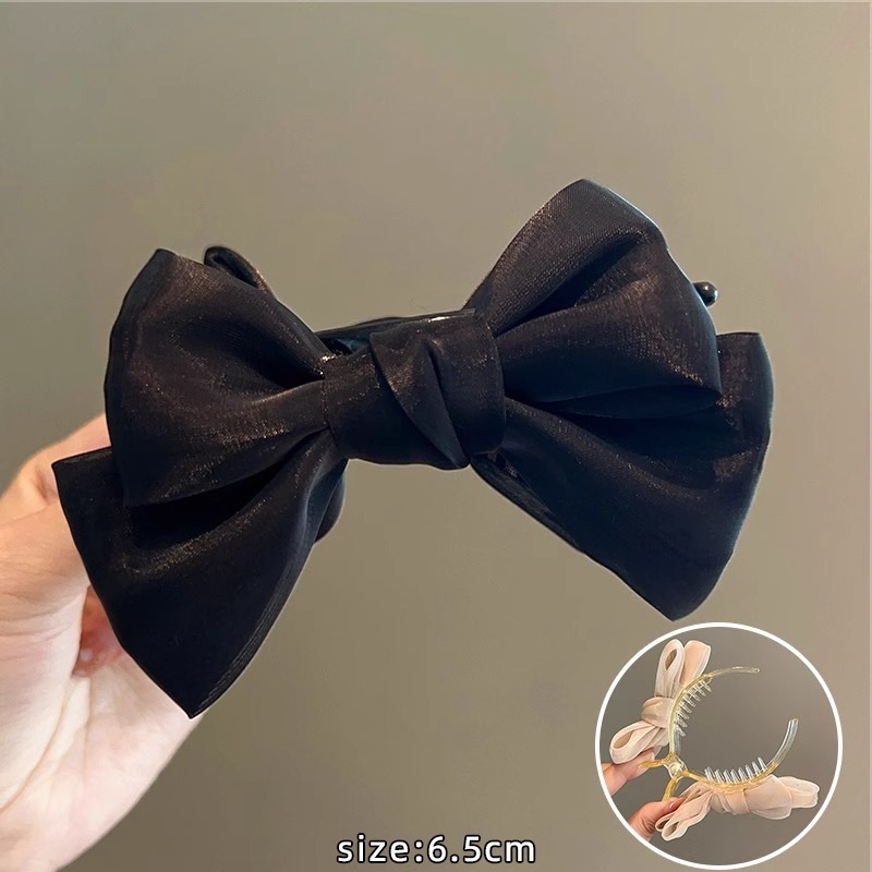 Κλιπ μαλλιών με φιόγκο για κότσο - Χειροποίητο Twist Clip, ύφασμα, εργαλείο updo για γυναίκες