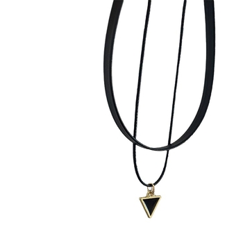 Choker nyaklánc, dupla rétegű csillag motívummal, női geometriai gallér lánc, kézzel készített ötvözet medállal, többszörös rétegű