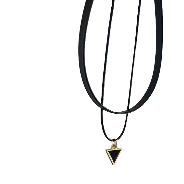 Choker nyaklánc, dupla rétegű csillag motívummal, női geometriai gallér lánc, kézzel készített ötvözet medállal, többszörös rétegű