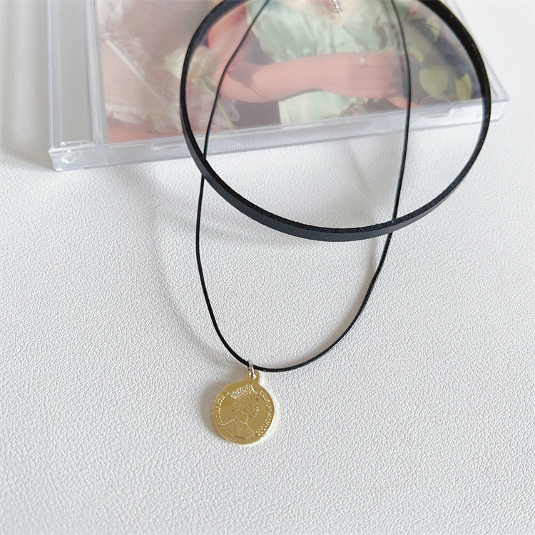 Choker nyaklánc, dupla rétegű csillag motívummal, női geometriai gallér lánc, kézzel készített ötvözet medállal, többszörös rétegű