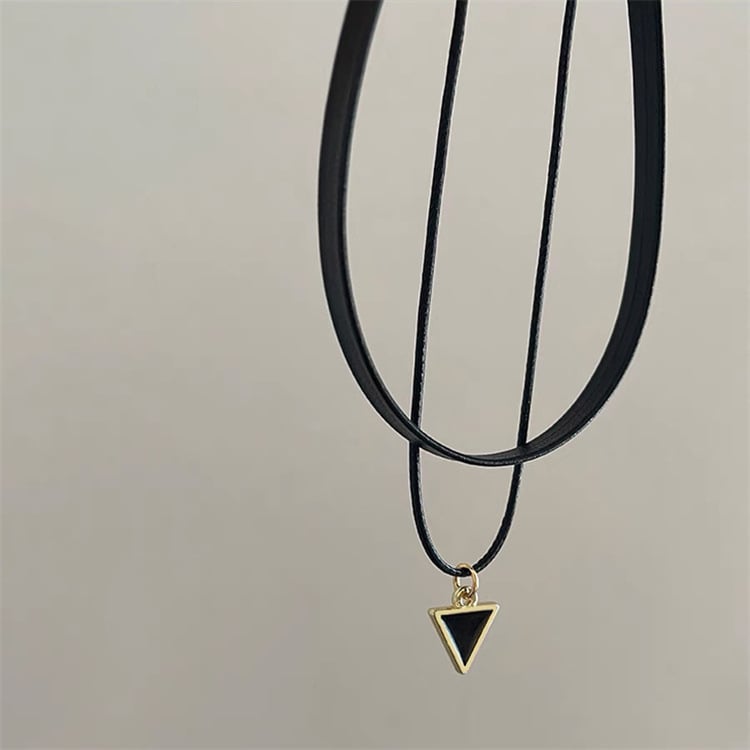 Choker nyaklánc, dupla rétegű csillag motívummal, női geometriai gallér lánc, kézzel készített ötvözet medállal, többszörös rétegű