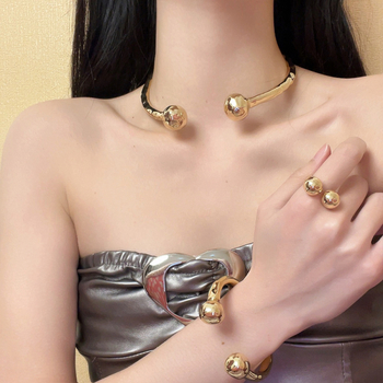 Náhrdelnik golij od legure s lancem za ključnicu, geometrijski dizajn, jednodijelni sloj, za žene